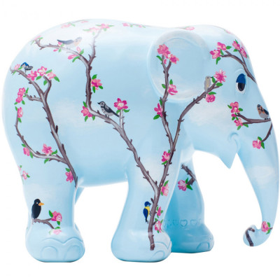  Elephant Parade - Modello: Blossom & Birds - Soprammobile Elefantino 15cm - Colore: Celeste - SKU: 8858831233454 - Codice EAN: 8858831233454 