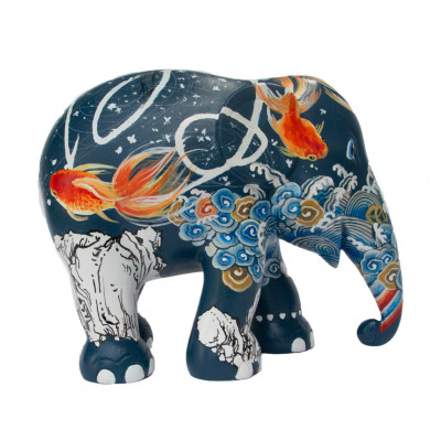  Elephant Parade - Modello: Kingyo - Soprammobile Elefantino 15cm - Colore: Blu - SKU: 8858831264403 - Codice EAN: 8858831264403 