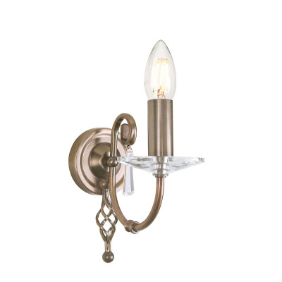  Elstead Lighting - Modello: Aegean - Applique a parete classica in acciaio per ingresso e salone - Attacco Lampadina: E14 - 1 Lampadina - Watt 60W - Dimmerabile: NO - Grado di Protezione: IP20 - Classe Energetica: A - SKU: AG1 