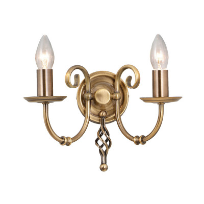  Elstead Lighting - Modello: Artisan - Applique classica a parete doppio diffusore in acciaio senza paralume - Attacco Lampadina: E14 - 2 Lampadine - Watt 60W - Dimmerabile: NO - Grado di Protezione: IP20 - Classe Energetica: A - SKU: ART2 