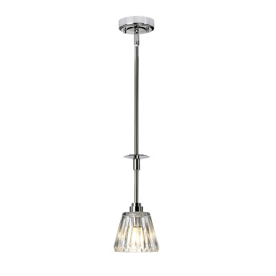  Elstead Lighting - Modello: Agatha - Lampada a sospensione pendente con diffusore in vetro a LED dal design moderno - Colore: Cromato - Attacco Lampadina: G9 - 1 Lampadina - Watt 3W - Dimmerabile: NO - Grado di Protezione: IP44 - Classe Energetica: A - SKU: BATH-AGATHA1P-PC - Codice EAN: 5024005313816 