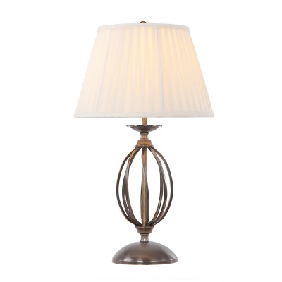 Elstead Lighting - Modello: Artisan - Lampada da tavolo in acciaio da arredo classico e paralume diffusore in tessuto - Attacco Lampadina: E14 - 1 Lampadina - Watt 60W - Dimmerabile: NO - Grado di Protezione: IP20 - Classe Energetica: A - SKU: ART-TL 