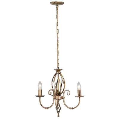  Elstead Lighting - Modello: Artisan - Lampadario classico da arredo con tre diffusori in acciaio senza paralume - Attacco Lampadina: E14 - 3 Lampadine - Watt 60W - Dimmerabile: NO - Grado di Protezione: IP20 - Classe Energetica: A - SKU: ART3 
