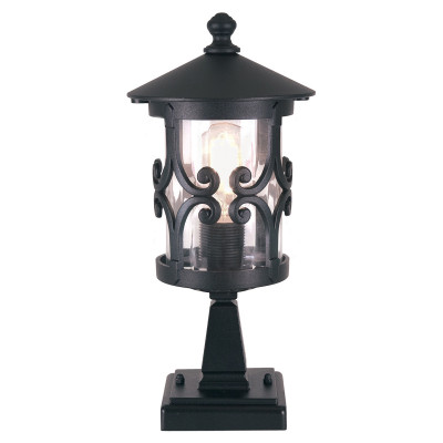  Elstead Lighting - Modello: Hereford - Lampioncino da giardino in alluminio diffusore in vetro design rustico - Colore: Nero - Attacco Lampadina: E27 - 1 Lampadina - Watt 100W - Dimmerabile: NO - Grado di Protezione: IP23 - Classe Energetica: A - SKU: BL12-BLACK - Codice EAN: 5024005235002 