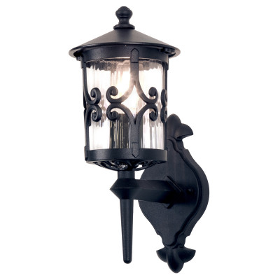  Elstead Lighting - Modello: Hereford - Lanterna in alluminio per esterni dal design rustico con diffusore in vetro - Colore: Nero - Attacco Lampadina: E27 - 1 Lampadina - Watt 100W - Dimmerabile: NO - Grado di Protezione: IP23 - Classe Energetica: A - SKU: BL10-BLACK - Codice EAN: 5024005234807 