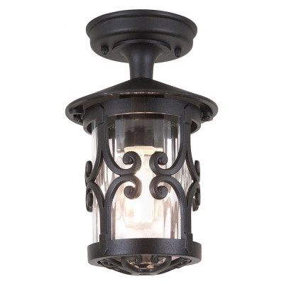  Elstead Lighting - Modello: Hereford - Lanterna per portico dal design rustico con diffusore a 1 luce in vetro - Colore: Nero - Attacco Lampadina: E27 - 1 Lampadina - Watt 100W - Dimmerabile: NO - Grado di Protezione: IP23 - Classe Energetica: A - SKU: BL13A-BLACK - Codice EAN: 5024005235309 