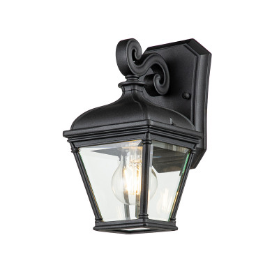 Elstead Lighting - Modello: Bayview - Lanterna piccola in alluminio con diffusore in vetro design rustico da esterno - Colore: Nero - Attacco Lampadina: E27 - 1 Lampadina - Watt 60W - Dimmerabile: NO - Grado di Protezione: IP44 - Classe Energetica: A - SKU: BAYVIEW-2S-BK - Codice EAN: 5024005005063 