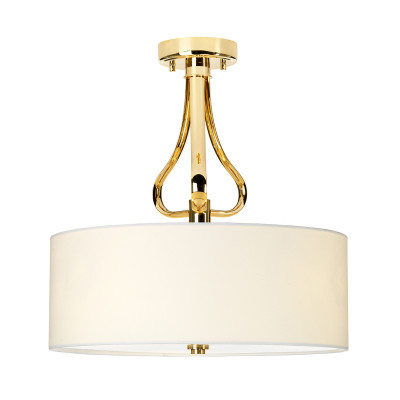  Elstead Lighting - Modello: Falmouth - Plafoniera da soffitto in metallo cromato diffusore a LED e paralume in tessuto - Attacco Lampadina: G9 - 3 Lampadine - Watt 3W - Dimmerabile: NO - Grado di Protezione: IP44 - Classe Energetica: A - SKU: BATH-FALMOUTH-SF 