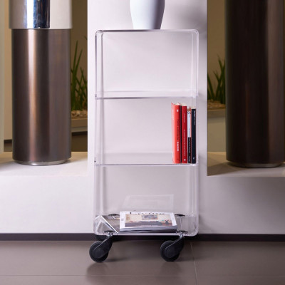  Emporium - Modello: Andy - Carrello da cucina multiuso su ruote con struttura in plexiglass piccola - Colore: Trasparente - SKU: E120180006 - Codice EAN: 8023289095118 