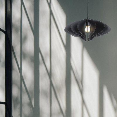  Emporium - Modello: Cigno - Lampada a sospensione con diffusore in cristallo acrilico - Attacco Lampadina: E27 - 1 Lampadina - Watt 70W - Dimmerabile: NO - Grado di Protezione: IP20 - SKU: E120015 