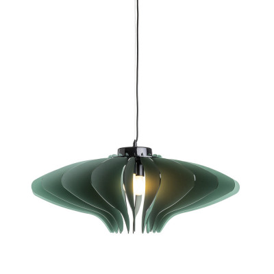  Emporium - Modello: Cigno - Lampada a sospensione con diffusore in cristallo acrilico grande - Attacco Lampadina: E27 - 2 Lampadine - Watt 70W - Dimmerabile: NO - Grado di Protezione: IP20 - SKU: E120016 