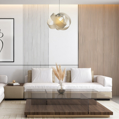  Emporium - Modello: Nuvola - Lampada a sospensione con diffusore in plexiglass dal design moderno - Attacco Lampadina: E27 - 1 Lampadina - Watt 70W - Dimmerabile: NO - Grado di Protezione: IP20 - SKU: E120053 