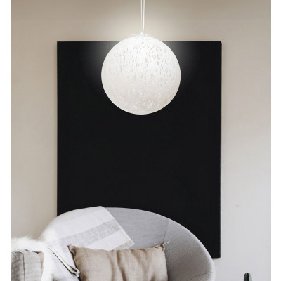  Emporium - Modello: Reload - Lampada a sospensione moderna con diffusore a boccia grande - Attacco Lampadina: E27 - 1 Lampadina - Watt 70W - Dimmerabile: NO - Grado di Protezione: IP20 - SKU: E120060 