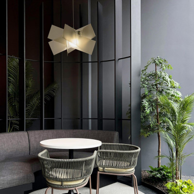  Emporium - Modello: Kartika - Lampada a sospensione moderna con diffusore in plexiglass - Attacco Lampadina: E27 - 1 Lampadina - Watt 70W - Dimmerabile: NO - Grado di Protezione: IP20 - SKU: E120096 
