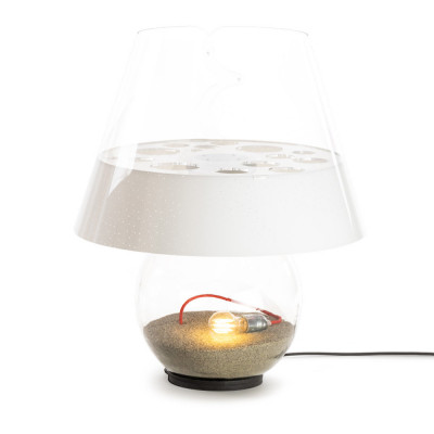  Emporium - Modello: Bonbonne - Lampada da terra da esterno in vetro diffusore in plexiglass grande 1 luce - Attacco Lampadina: E27 - 1 Lampadina - Watt 70W - Dimmerabile: NO - Grado di Protezione: IP44 - SKU: E120100 