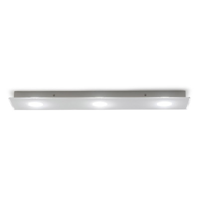  Emporium - Modello: Domino - Plafoniera rettangolare con diffusore in plexiglass con 3 lampadine - Colore: Bianco - Attacco Lampadina: GX53 - 3 Lampadine - Watt 8W - Dimmerabile: NO - Grado di Protezione: IP20 - SKU: E120031008 - Codice EAN: 8023289585107 