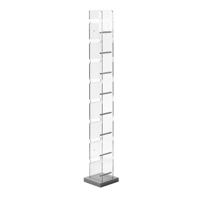  Emporium - Modello: Toast - Porta CD verticale da terra con base in legno e struttura in plexiglass - Colore: Trasparente - SKU: E120240006 - Codice EAN: 8023289902119 