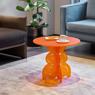  Emporium - Baricco - Tavolinetto da salotto in stile barocco con struttura e piano in plexiglss - SKU: E120187 