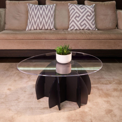  Emporium - Atlante - Tavolinetto da salotto moderno con struttura e piano in plexiglss - SKU: E120141 