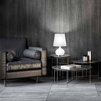  Fabas Luce - Modello: Ade - Lampada da comodino con struttura in metallo e vetro soffiato doppia accensione - Colore: Bianco - Attacco Lampadina: E14 - 1 Lampadina - Watt 60W - Grado di Protezione: IP20 - SKU: 2533-34-102 - Codice EAN: 8019282010340 
