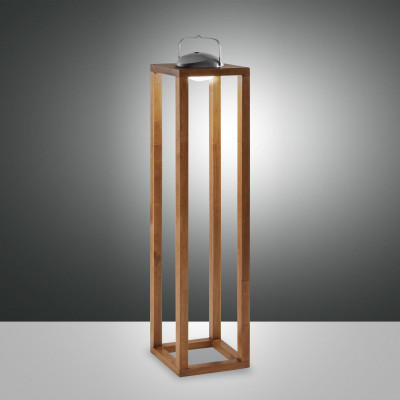  Fabas Luce - Modello: Blend - Lampada da terra a led per esterno con struttura in legno e metallo - Colore: Marrone - Attacco Lampadina: Led Integrato - 1 Lampadina - Watt 3W - Lumen 320 - Dimmerabile: SI - Gradi Kelvin 3000k Luce Calda - Grado di Protezione: IP54 - Classe Energetica: E - SKU: 3738-35-130 