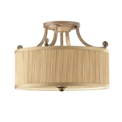  Feiss - Modello: Abbey - Lampada a soffitto stile classico in acciaio con diffusori in tessuto con 3 luci - Colore: Argento - Attacco Lampadina: E27 - 3 Lampadine - Watt 100W - Dimmerabile: NO - Grado di Protezione: IP20 - Classe Energetica: A - SKU: FE-ABBEY-SF - Codice EAN: 5024005608301 