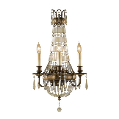  Feiss - Modello: Bellini - Lampada da parete classica in acciaio con diffusore in cristallo a 3 luci - Colore: Bronzo - Attacco Lampadina: E14 - 3 Lampadine - Watt 60W - Dimmerabile: NO - Grado di Protezione: IP20 - Classe Energetica: A - SKU: FE-BELLINI-W3 - Codice EAN: 5024005709909 