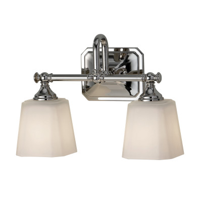  Feiss - Modello: Concord - Lampada da parete per bagno con 2 diffusori in vetro con lampadina LED G9 - Colore: Cromato - Attacco Lampadina: G9 - 2 Lampadine - Watt 3W - Dimmerabile: NO - Grado di Protezione: IP44 - Classe Energetica: A - SKU: FE-CONCORD2-BATH - Codice EAN: 5024005225317 