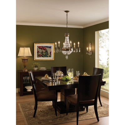  Feiss - Modello: Bellini - Lampadario grande in stile classico in acciaio e in cristallo a 6 luci - Colore: Bronzo - Attacco Lampadina: E14 - 6 Lampadine - Watt 60W - Dimmerabile: NO - Grado di Protezione: IP20 - Classe Energetica: A - SKU: FE-BELLINI6 - Codice EAN: 5024005609605 