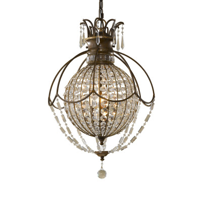  Feiss - Modello: Bellini - Lampadario in stile classico in acciaio con diffusore in cristallo a 3 luci - Colore: Bronzo - Attacco Lampadina: E14 - 3 Lampadine - Watt 60W - Dimmerabile: NO - Grado di Protezione: IP20 - Classe Energetica: A - SKU: FE-BELLINI3 - Codice EAN: 5024005700005 