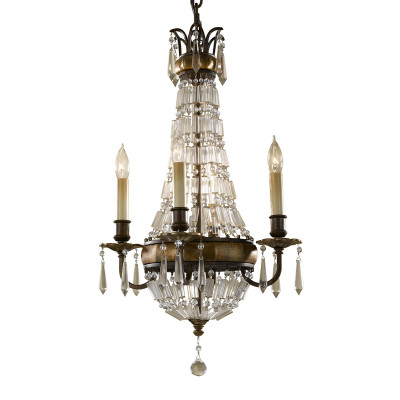  Feiss - Modello: Bellini - Lampadario medio in stile classico in acciaio e in cristallo a 4 luci - Colore: Bronzo - Attacco Lampadina: E14 - 4 Lampadine - Watt 60W - Dimmerabile: NO - Grado di Protezione: IP20 - Classe Energetica: A - SKU: FE-BELLINI4 - Codice EAN: 5024005609803 