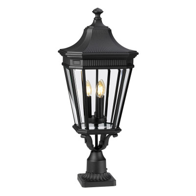  Feiss - Modello: Cotswold Lane - Lampioncino da giardino grande rustico in alluminio diffusore in vetro a 3 luci - Colore: Nero - Attacco Lampadina: E14 - 3 Lampadine - Watt 60W - Dimmerabile: NO - Grado di Protezione: IP44 - Classe Energetica: A - SKU: FE-COTSLN3-L-BK - Codice EAN: 5024005229216 