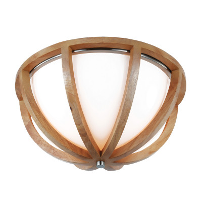  Feiss - Modello: Allier - Plafoniera a soffitto rustica con diffusore in legno di quercia e vetro a 2 Luci - Colore: Legno - Attacco Lampadina: E27 - 2 Lampadine - Watt 60W - Dimmerabile: NO - Grado di Protezione: IP20 - Classe Energetica: A - SKU: FE-ALLIER-F-LW - Codice EAN: 5024005278917 