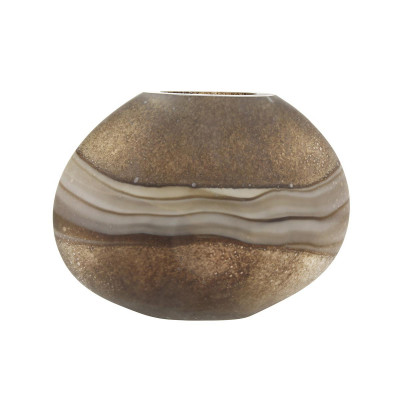  Gilde - Modello: Mondo - Vaso in vetro grande da design moderno - Colore: Marrone - SKU: 39681 - Codice EAN: 4009079396812 