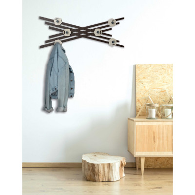  I Dettagli - Modello: Miro - Appendiabiti da parete dal design moderno ed elegante con struttura in legno - SKU: APPMIR 