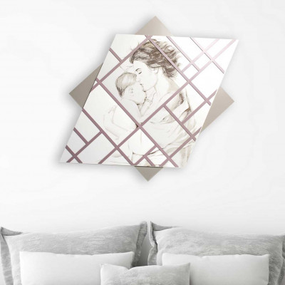  I Dettagli - Modello: Elisa - Capezzale da parete in legno con incisioni a laser dal design moderno 100x95 - SKU: QS100951ELI 