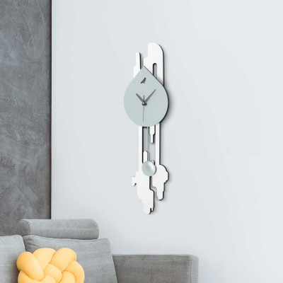  I Dettagli - Fluid - Orologio da parete a pendolo con struttura in legno dal design elegante - SKU: OP751FLU 