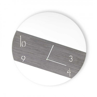  I Dettagli - Modello: Grey - Orologio da parete rotondo con struttura in legno e dettagli in rovere - SKU: OR50501GRE 