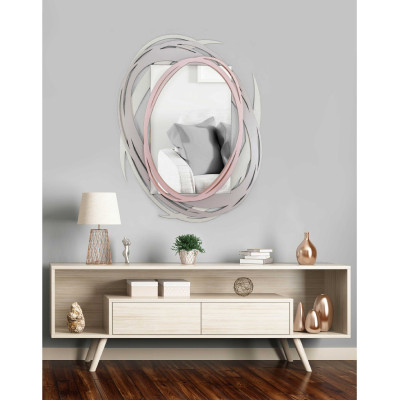  I Dettagli - Arisa - Specchio da parete con cornice in legno dal design moderno ed elegante - SKU: SP9575ARI 