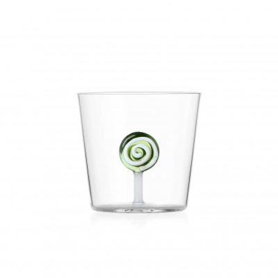  Ichendorf - Modello: Sweet&Candy - Bicchiere Tumbler per acqua in vetro dal design moderno "Lecca Lecca" - SKU: 0935209/ 