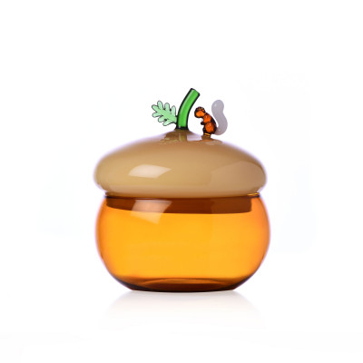  Ichendorf - Modello: Acorns - Scatola in vetro con ghianda - Colore: Marrone/Arancione - SKU: 0935209368 