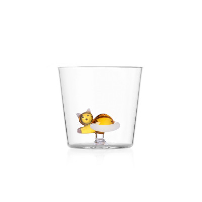  Ichendorf - Modello: Tabby Cat - Tumbler in vetro con gatto sdraiato - SKU: I09352 