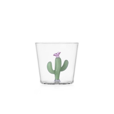  Ichendorf - Modello: Desert Plants - Tumbler in vetro dal design moderno con Cactus - Colore: Verde - SKU: 09354316 - Codice EAN: 8032397065869 
