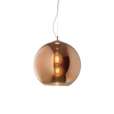  Ideal lux - Nemo - Lampada a sospensione di design in metallo con diffusore in vetro piccolo - 1 Lampadina E27 42W - IP20 - SKU: 1495P 