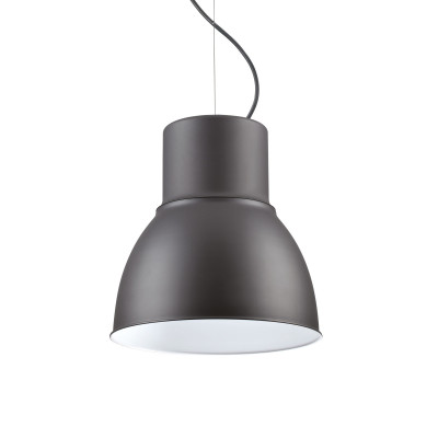 Ideal lux - Breeze - Lampada sospensione grande moderna con diffusore interno smaltato - Colore: Grigio Scuro - 1 Lampadina E27 60W - IP20 - SKU: 232041 