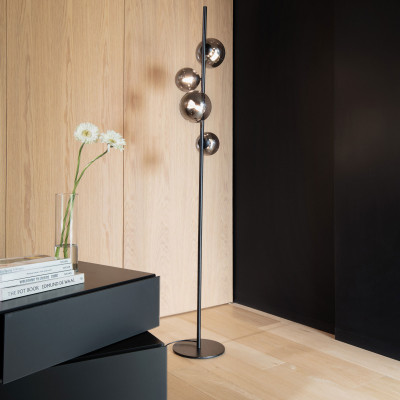  Ideal lux - Modello: Perlage - Piantana moderna in metallo con 4 diffusori in vetro soffiato - Attacco Lampadina: G9 - 4 Lampadine - Watt 15W - Dimmerabile: NO - Grado di Protezione: IP20 - SKU: 27796 