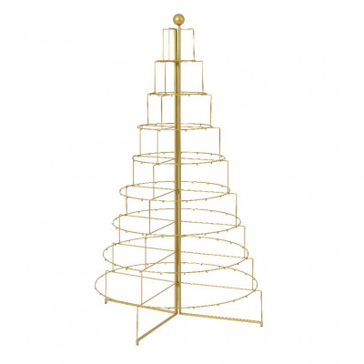  Kaemingk - Albero di natale in metallo verniciato con ganci per addobbi - Colore: Oro - SKU: 519214 - Codice EAN: 8720725179936 