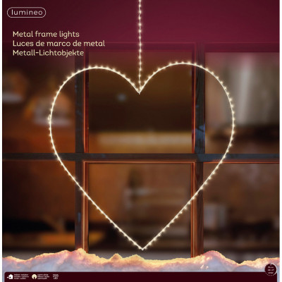  Kaemingk - Decorazione LED cuore - Colore: Bianco - SKU: 496616 - Codice EAN: 8720194627563 