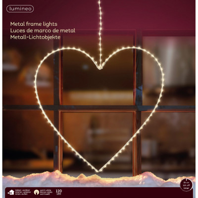  Kaemingk - Decorazione LED cuore piccolo - Colore: Bianco - SKU: 496615 - Codice EAN: 8720194628522 