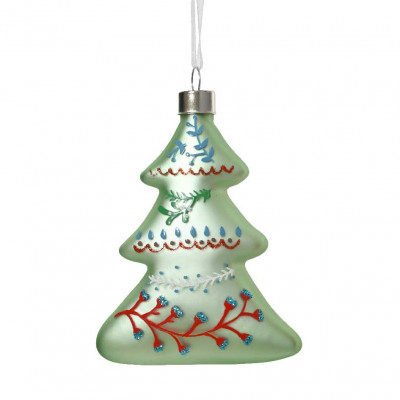  Kaemingk - Decorazione per albero di natale in vetro - Colore: Verde - SKU: 129614/VERDE 